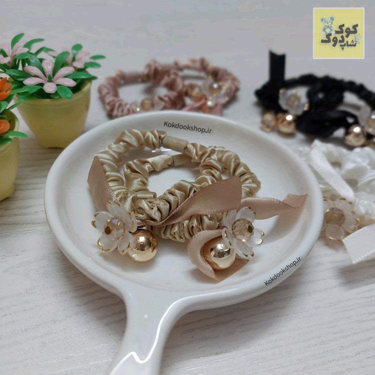 اسکرانچی ساتن مجلسی گلدار