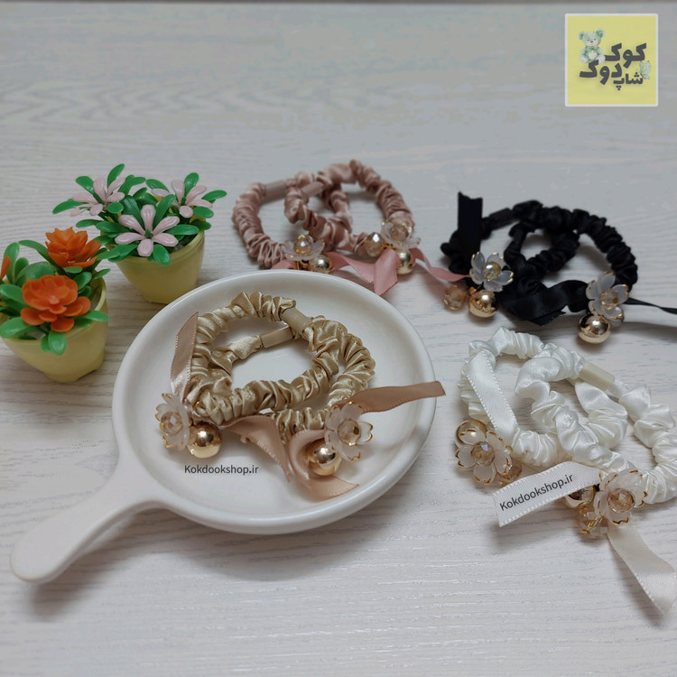 اسکرانچی ساتن مجلسی گلدار