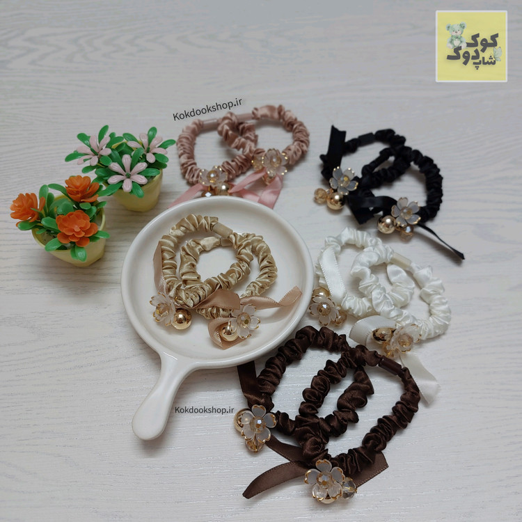اسکرانچی ساتن مجلسی گلدار