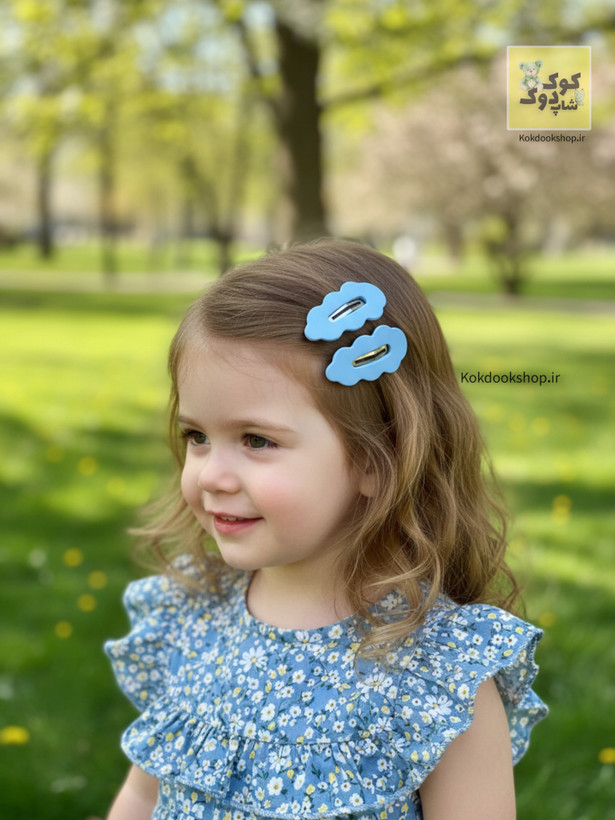 گیره تق تقی طرح ابر شمعی ۵ سانت
